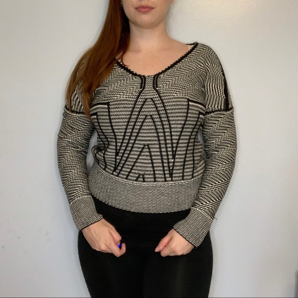 DIANE VON FURSTENBERG ANGEL WOOL SILK SWEATER SZ M